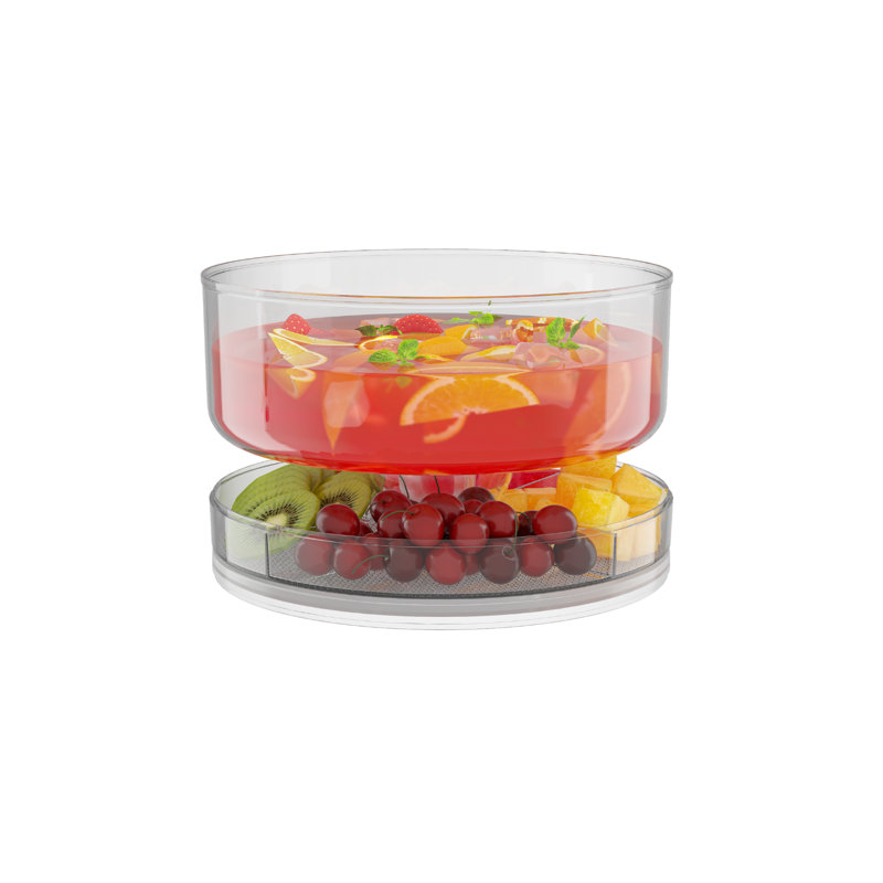 Présentoir à gâteaux recouvert d'acrylique (9,06 po de diamètre), plateau à biscuits multifonctionnel 6-en-1, bol à Smoothie et assiette à gâteau
