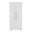 Armoire en mélamine avec 2 portes, 4 tablettes et 2 barres à vêtements-1437122613