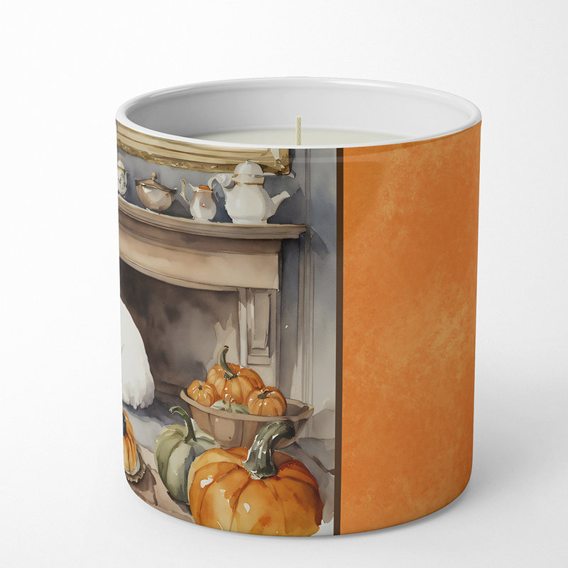 Bougie parfumée Pumpkin Pie avec support en céramique