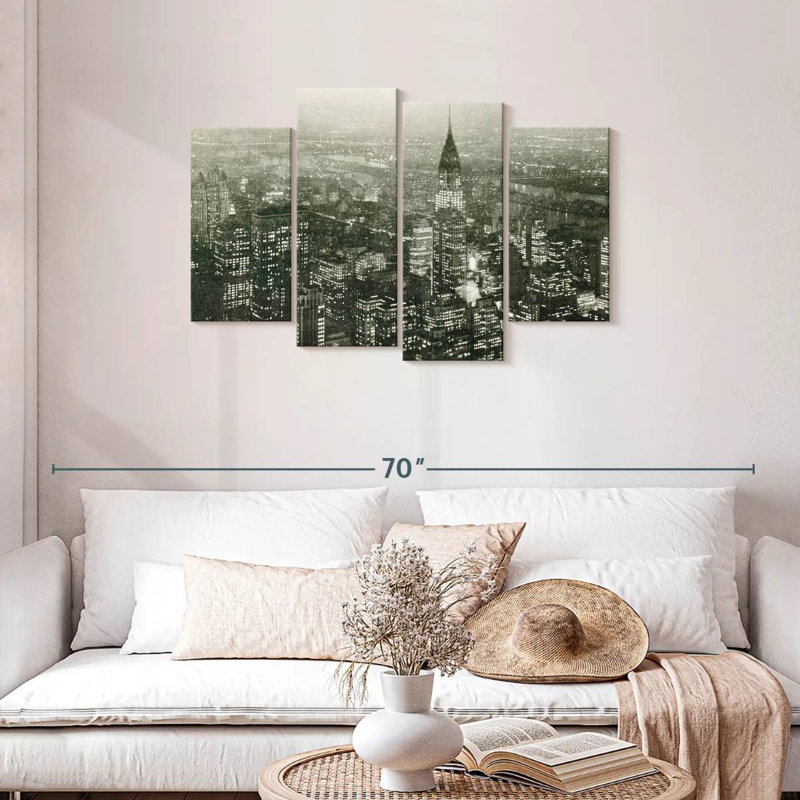 Keesha superbe Manhattan la nuit, H 27 po x l 43 po