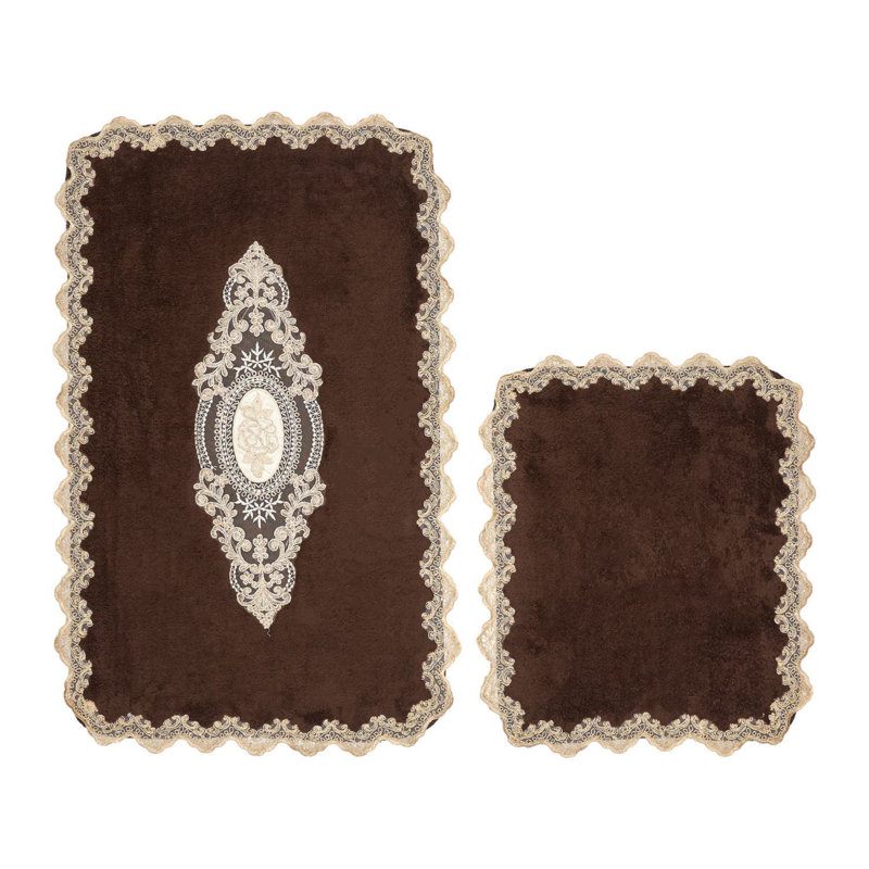 Luxurious Bathmat Set (2 Pieces), 19.7 x 23.6 inches & 23.6 x 39.4 inches | 100% Polyester, 1500 g/m², Pile Height: 0.6 inches | Non-Slip Underside, Antibacterial, Easy to Clean, Machine Washable at 86°F | Perfect for Stylish Bathrooms