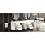 Meuble-lavabo mural 72 po, armoire de rangement murale flottante 72 po, 4 tiroirs, lavabo 36 po, poignées rouille, finition peinte imperméable, assemblage facile à assembler-1328061766