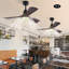 Lustre ventilateur de plafond moderne à DEL 42 po avec télécommande Jhamarion-2092615411