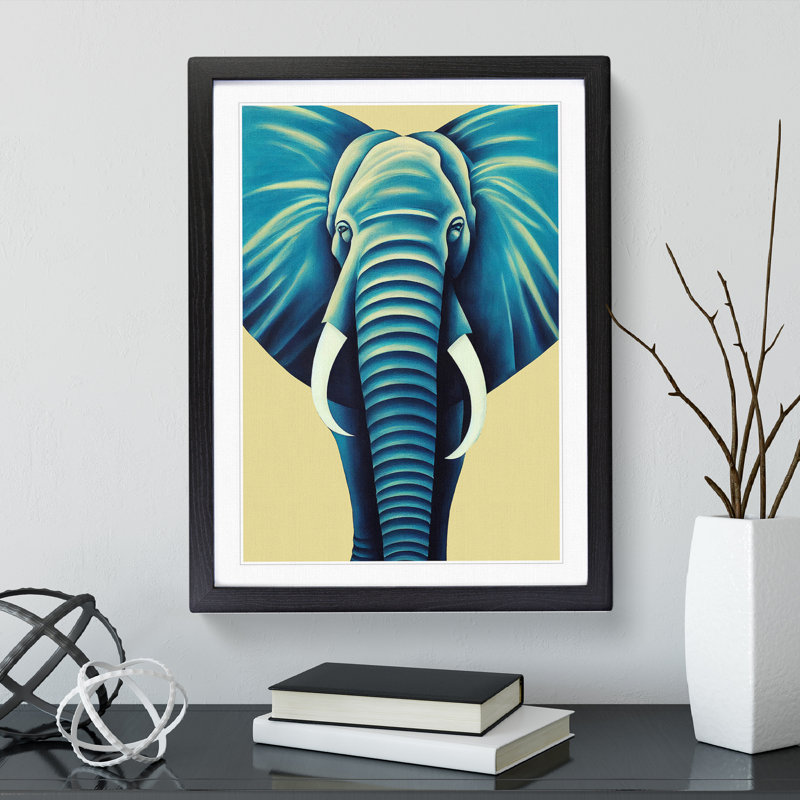 Majestic Elephant - Framed Print, Black, 34cm H x 25cm W x 2cm D