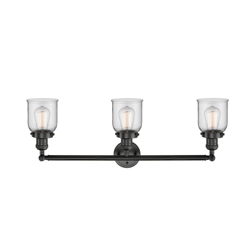 Aponte 3 - Light Dimmable Vanity Light, 60 Watt Vintage Incandescent Bulb, Clear, Antique Copper
