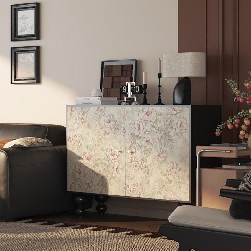 Armoire de vestibule française en bois massif à double porte