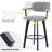 Swivel Upholstered 25.59"" Bar Stool with solid Wood Frame-1981216504