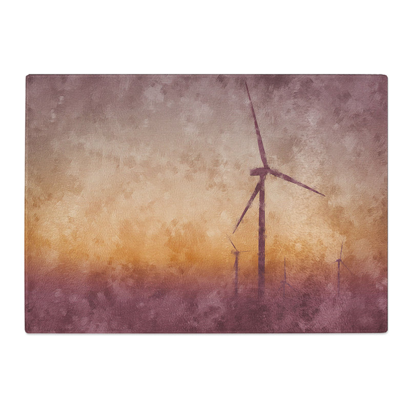 Wind Turbines Vol.1 Painting Chopping Board, 0.4cm H x 20cm W x 28.5cm L
