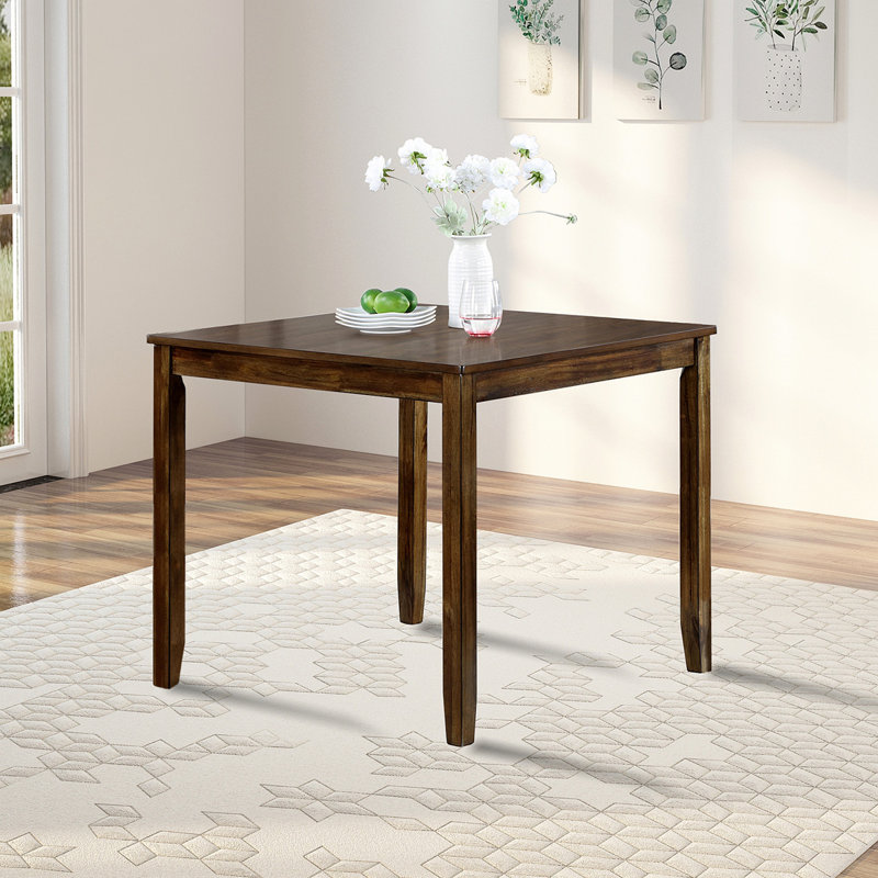 Wooden Dining Square Table, Kitchen Table For Small Space, 4 Person Dining Tableonly THE TABLE, 30"H x 34.5"L x 34.5"W
