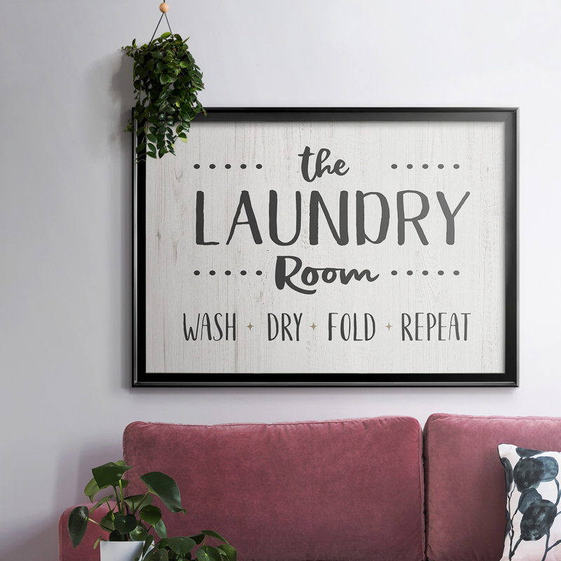 The Laundry Room, reproduction d'art sur toile, H 18 po x l 26 po x P 1,5 po, Noir