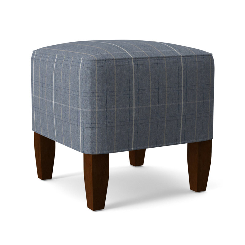 Brooklyn Upholstered Ottoman, Beige Performance Fabric; 0851-73, Coffee Finish