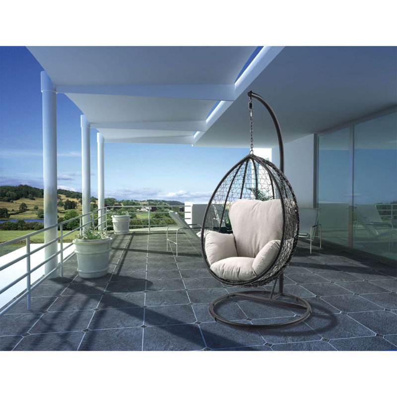 Belleville Hanging Chair, Black/Beige