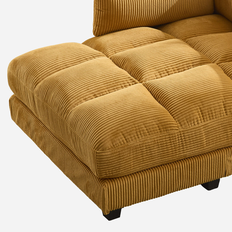 Chaise longue surdimensionnée, Moutarde