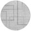 Tapis gris anthracite rond 8 po