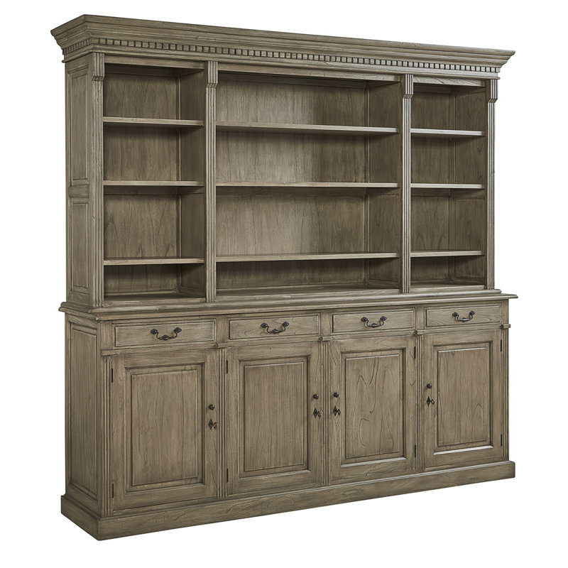 Bibliothèque à 9 niveaux en bois massif H 93,5 "x l 99" Vining