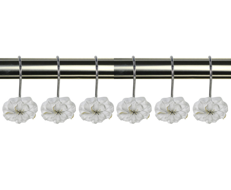 Crochets de rideau de douche Fincher, Gris