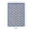 Tapis bleu en laine à chevrons crocheté à la main-16363697