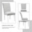 Ensemble de 2 chaises d'appoint en velours gris et blanc à finition brillante élisaveta