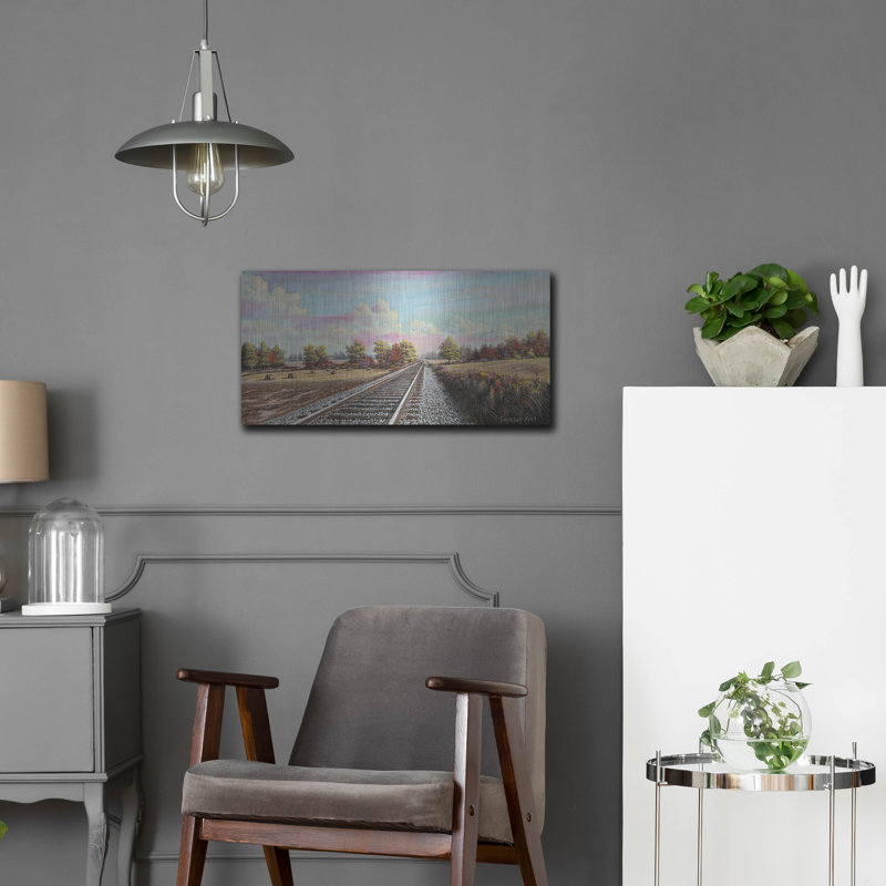  «Atlantic Coast Line» par Campbell Frost, art mural en métal, 24 po x 12 po, H 12 po x l 24 po