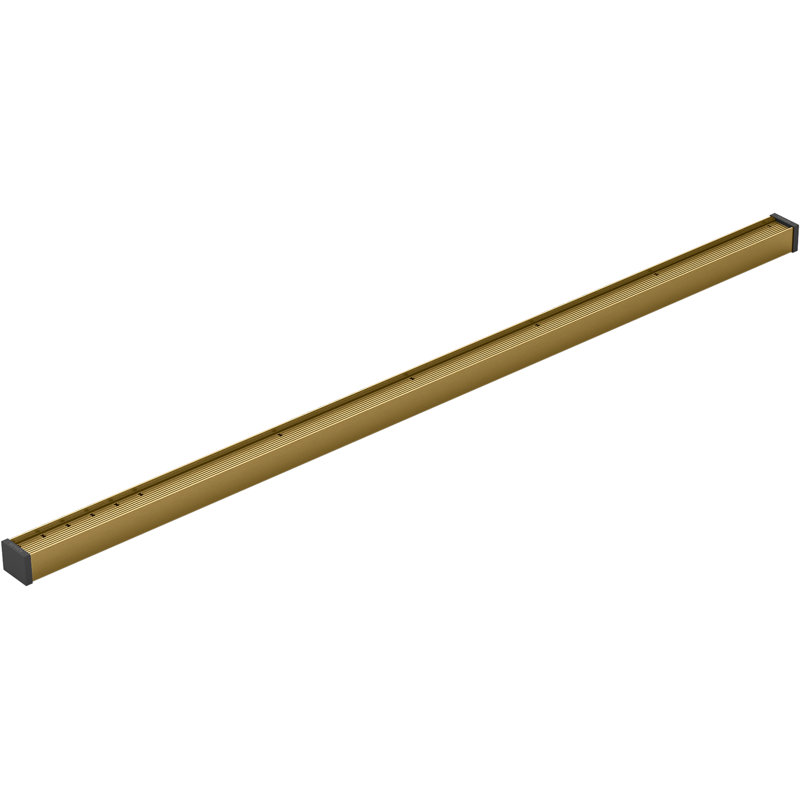 Linear Grid Shower Drain, Vibrant Brushed Moderne Brass