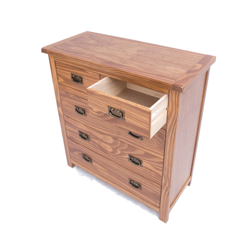 Enriquez 90cm W 5 - Drawer Chest of Drawers, Light Brown