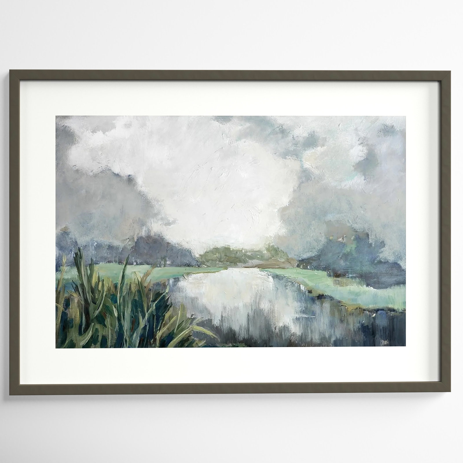 Passage by Mary Parker Buckley, Framed Print, 27" H x 37" W, Gray