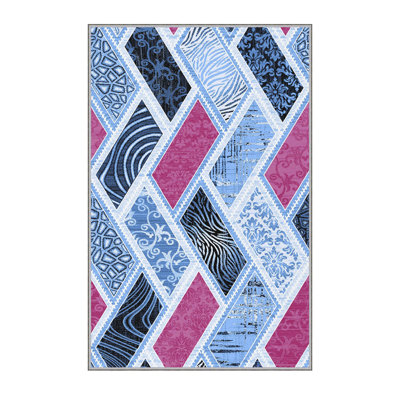 Stylish Hall Carpet (39.4 x 78.7 inches), 100% Polyester, 0.3 in Pile Height | Antibacterial, Non-Slip Underside, Machine Washable | 3D Digital Printed Design, Durable & Soft for Home Décor
