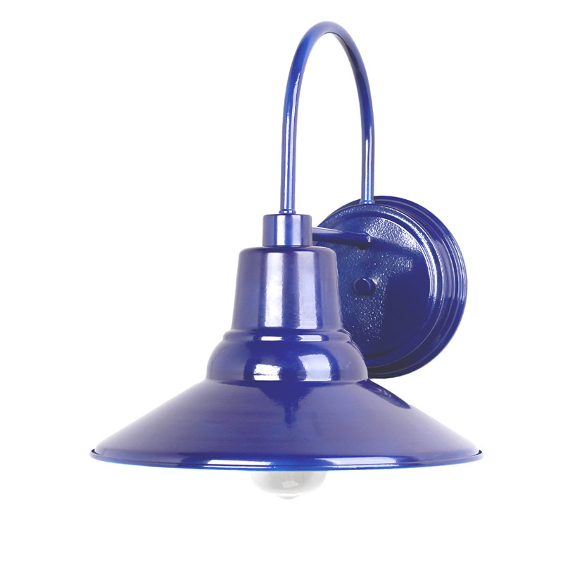 Shelby Blue Metal Outdoor Wall Sconce Light
