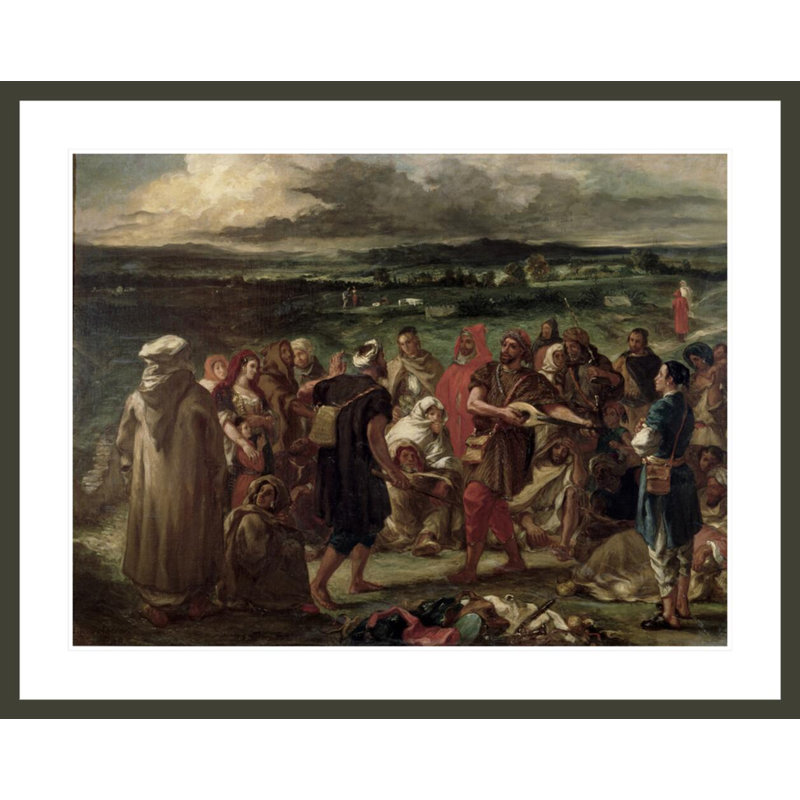 «Comedians or Arab Buffons» par Eugène Delacroix, impression giclée sur cadre, H 33,06 po x l 41,5 po
