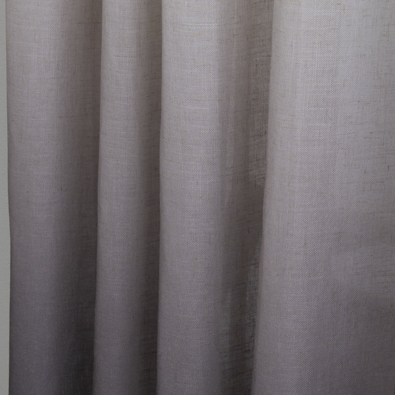 Celestino Polyester / Linen Light-Filtering Ombre Patterned Curtain Panel with Grommet Top , Taupe, 50" W x 84" L