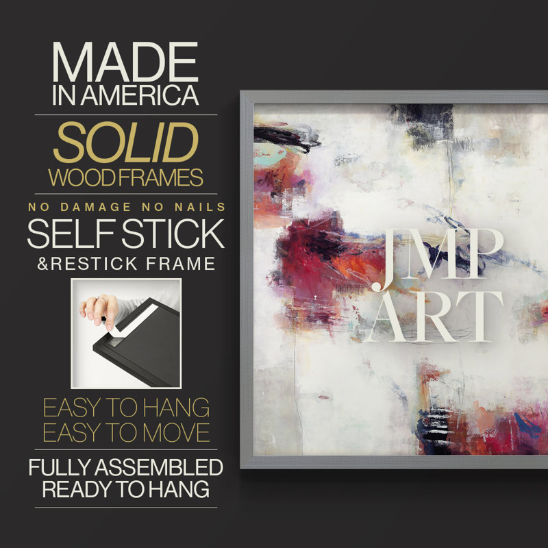 Back to Basics -Framed Print - Restickable, 16" H x 20" W, Grey