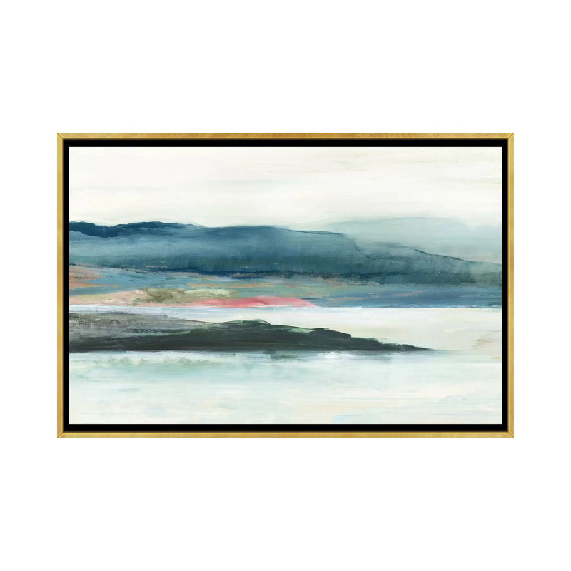 «Peaceful Mind I» par Allison Pearce - reproduction d'art, Pas de tapis, H 40 po x l 60 po x P 1,5 po, Toile encadrée d'or