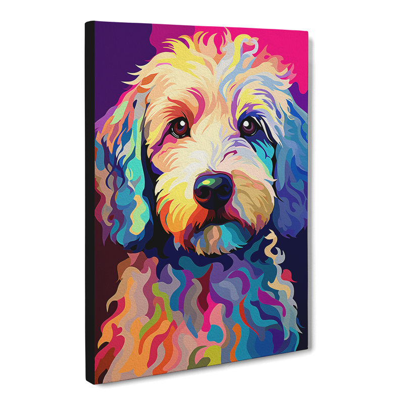 Labradoodle Pop - Wrapped Canvas, 50cm H x 35cm W x 3cm D