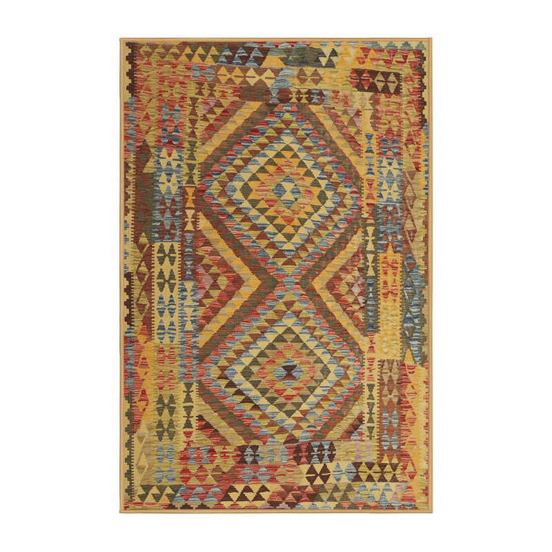 Tapis gris/rouge/crème contemporaine, Rectangle 8 pi x 12 pi