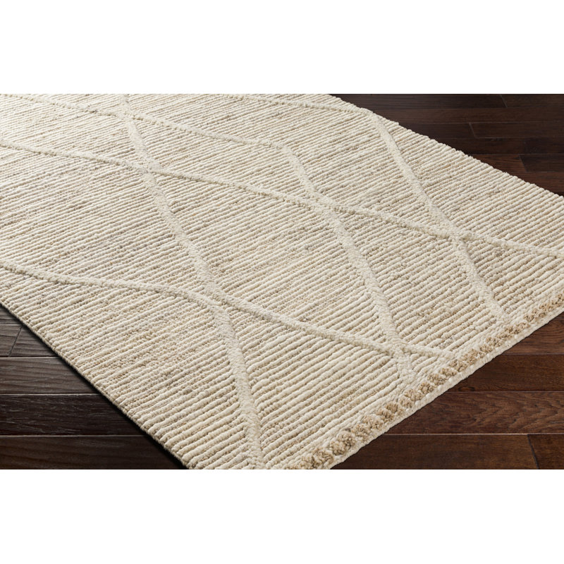 Wool Geometric Area Rug, Rectangle 2' x 3'