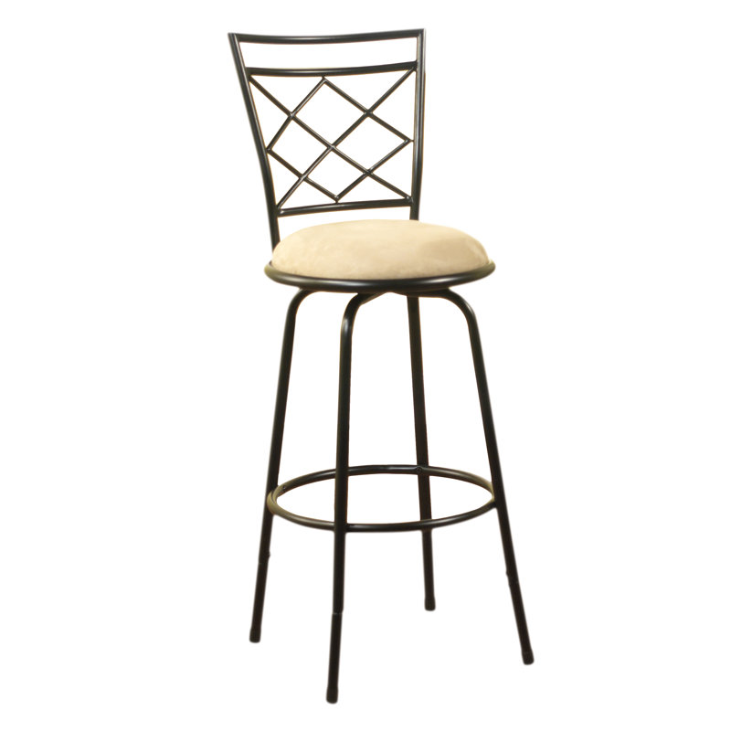 Tabouret Lamoille, Noir, Brun pâle