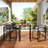Outdoor Bar Set Patio Chair Sets For Dining Backyard With High Table Faux Wood Armrest Water-Resistant Cushion