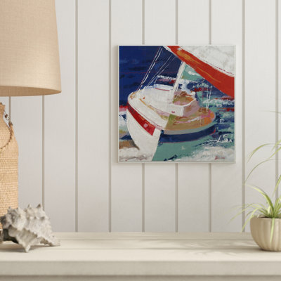 " Sailboat Rocking In The Ocean Close Up "