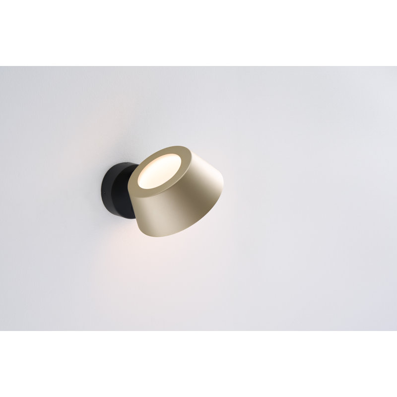 Lampe murale Haraldur, Doré, Noir, noir, noir, noir