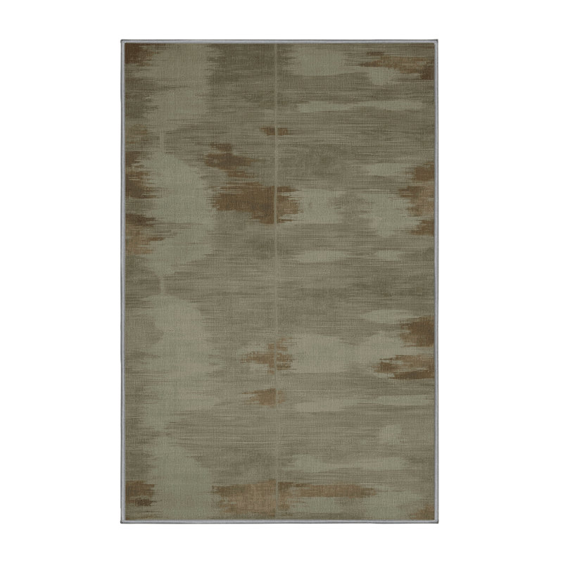 Tapis abstrait lavable à la machine, Rectangulaire 2 pi x 3 pi