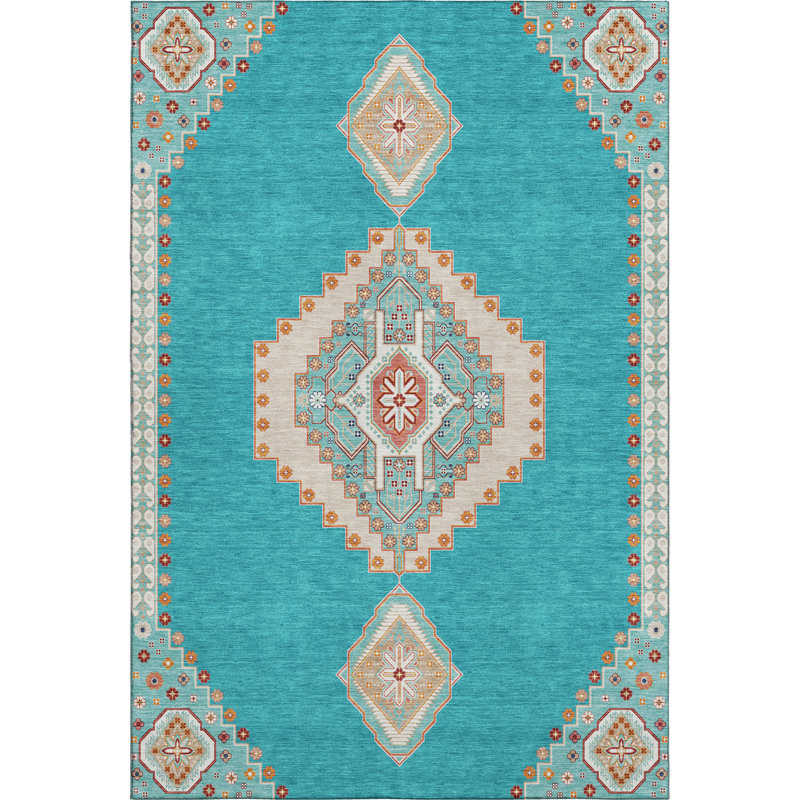 Premium Machine Washable Guada AMF1014 Oriental Rug, Rectangle 2'6" x 3'10"