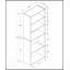 Bibliothèque transitionnelle à 6 niveaux avec tablettes réglables pour le bureau et la chambre à coucher, finition en stratifié gris, solution de rangement durable et élégante-482416408-482416415