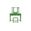 Ensemble de meuble-lavabo unique moderne avec tabouret et tiroirs à miroir pliables en panneau de fibres à densité moyenne de couleur vert pomme-94358185