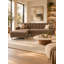 Canapé modulaire Sloan - Moderne faisant face à l'accoudoir GAUCHE avec dossier capitonné, chaise longue, pieds en acier inoxydable - Canapé modulaire brun-23211591-32253624