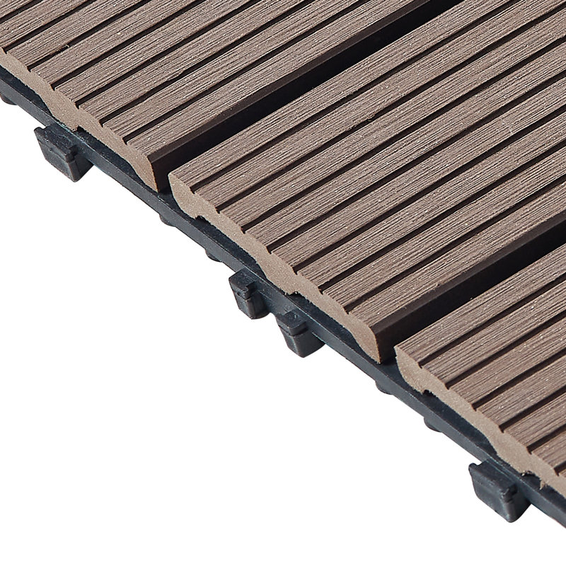 Carreaux de terrasse en bois emboîtables de 12 po x 12 po VEVOR