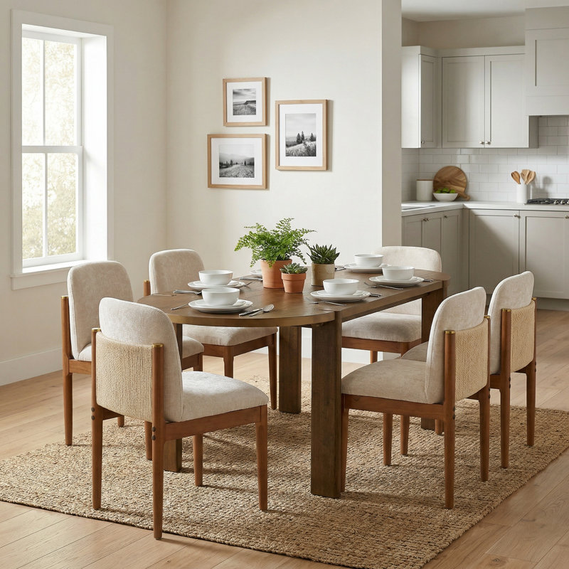 Ensemble de table de salle à manger 7 pièces 7 pièces Modern Modern