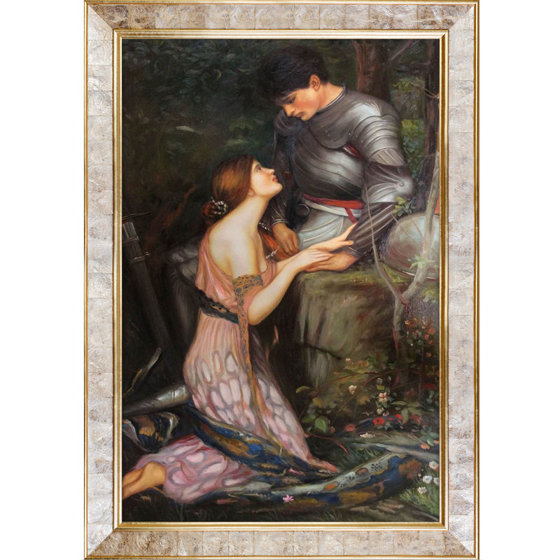 « lamia » par john william waterhouse, peinture encadrée, H 42 po x l 30 po x P 2 po, Bois élégant