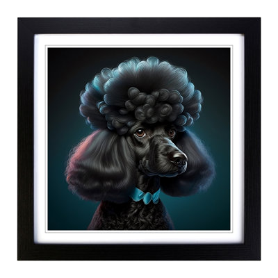 Poodle Dog Deco No.1 - Framed Print