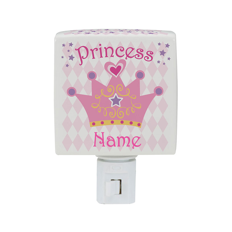 Veilleuse princesse avec nom personnalisé imprimé