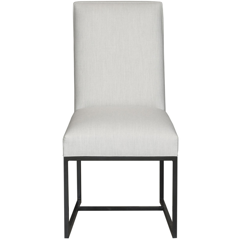 Michael Weiss Fremont Patio Side Chair with Cushions, White, SB-Cove Pebble Sunbrella®